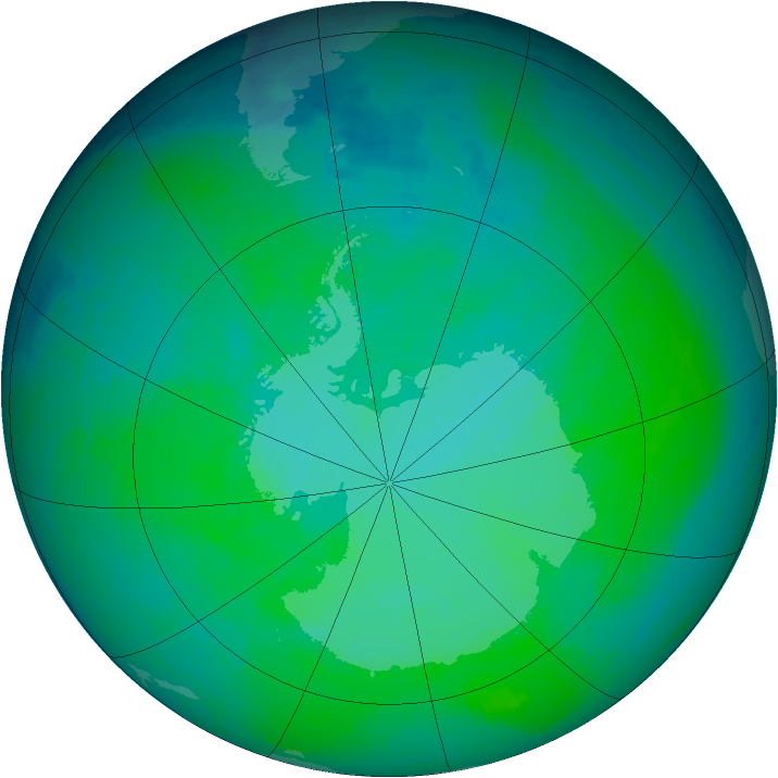 Ozone Map 1986-12-28